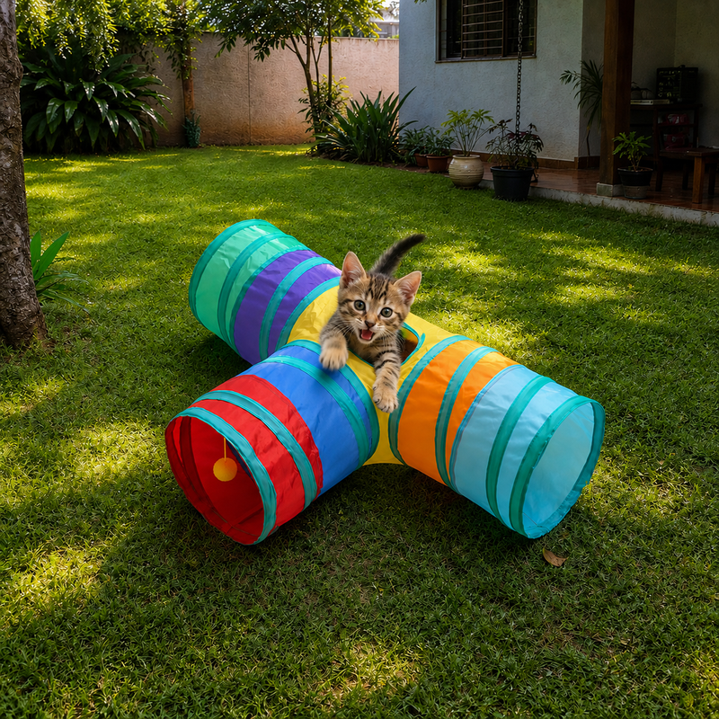 Túnel Colorido para Gatos