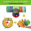 Tunel Brinquedo Labirinto Colorido Para Pets Dobrável - CH