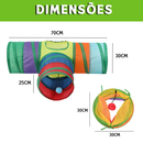 Tunel Brinquedo Labirinto Colorido Para Pets Dobrável - CH