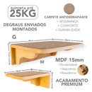 Parque Gato REFORÇADO 4pçs Prateleiras Com Carpete Antiderrapante Já Montado Playground Gato Parede