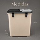 Porta Ração Ultra Resistente Vedação Completa + Pá Dosadora